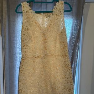 Loft Cream Eyelet Dress